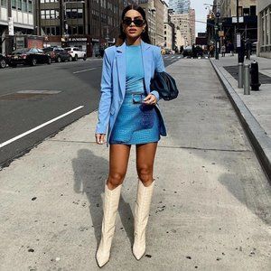 NWT Schutz Leather Maryana Boot in Eggshell